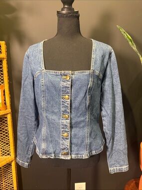 Women’s Lee Blue Denim Button-Front Jacket